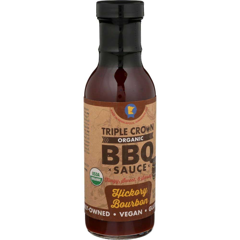 Triple Crown Organic Hickory Bourbon BBQ Sauce, 14 Fluid Ounce -- 6 per case