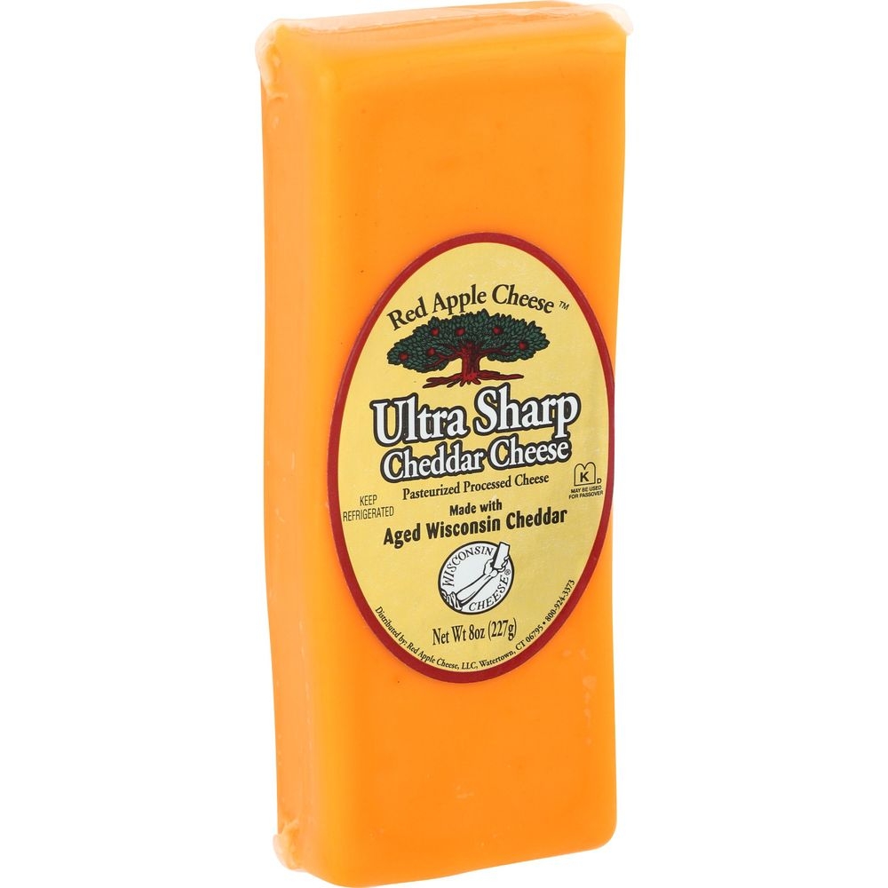 Red Apple Cheese Ultra Sharp Cheddar Cheese, 8 Ounce -- 12 per case