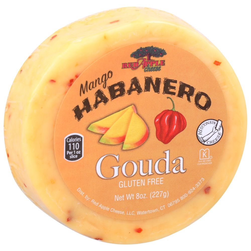 Red Apple Cheese Mango Habanero Gouda Cheese, 8 Ounce -- 12 per case