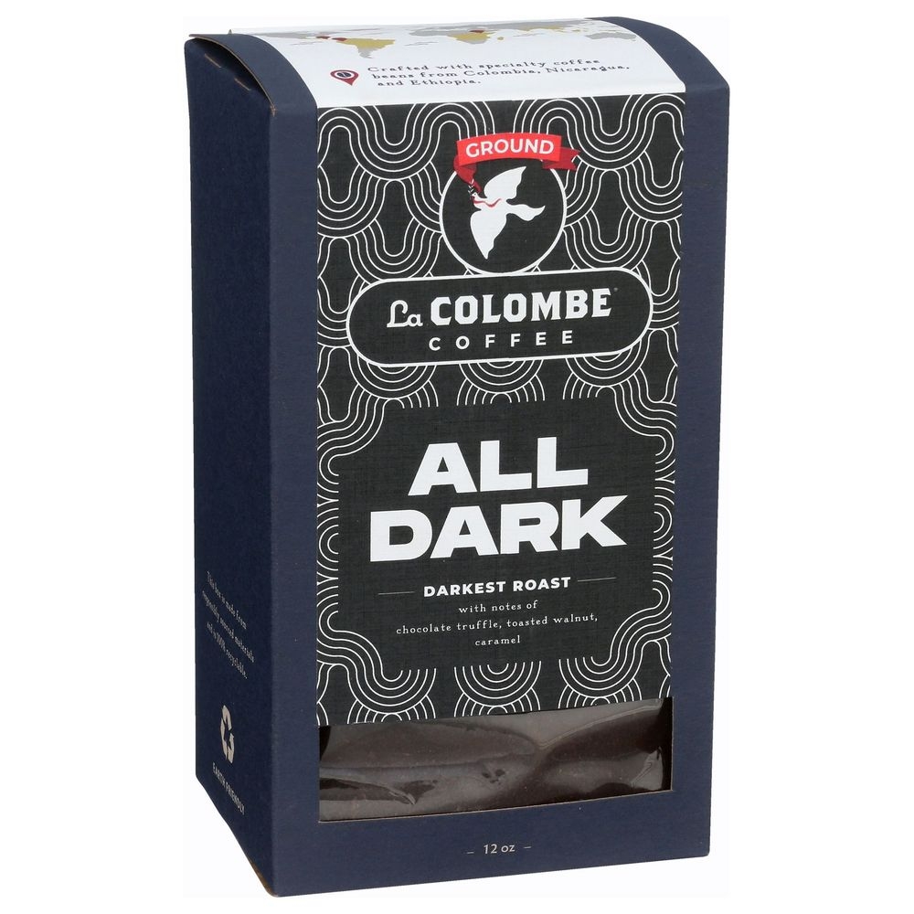 La Colombe All Dark Darkest Roast Ground Coffee, 12 Ounce -- 4 per case