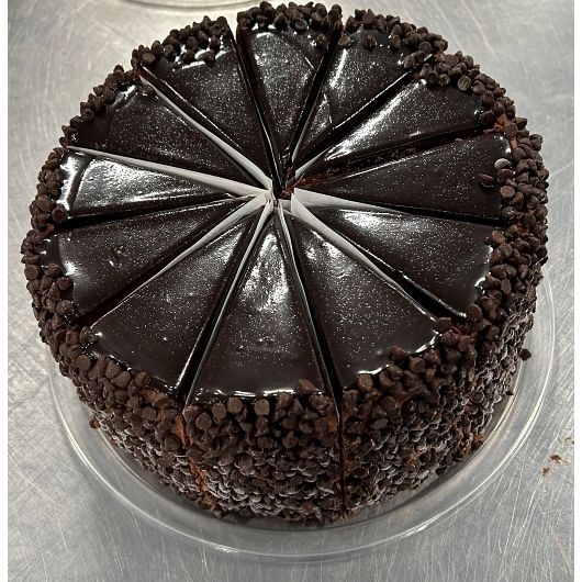 Mikes Pies BTYM 3 Layer Chocolate Cake - 12 Cut, 7.5 Pound -- 2 per case.