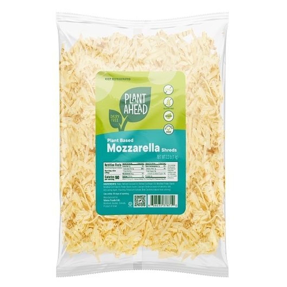 Plant Ahead Vegan Plant Based Mozzarella Shreds, 2.2 Pound - 6 per case