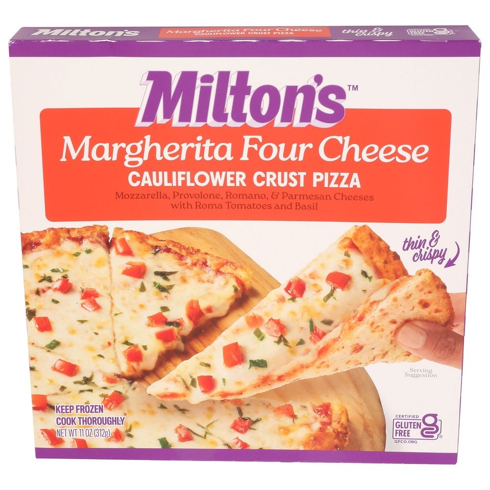 Miltons Meat Lovers Trio Cauliflower Crust Pizza, 11 Ounce -- 8 per case