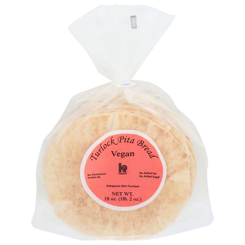 Turlock White Pita Bread, 18 Ounce -- 18 per case