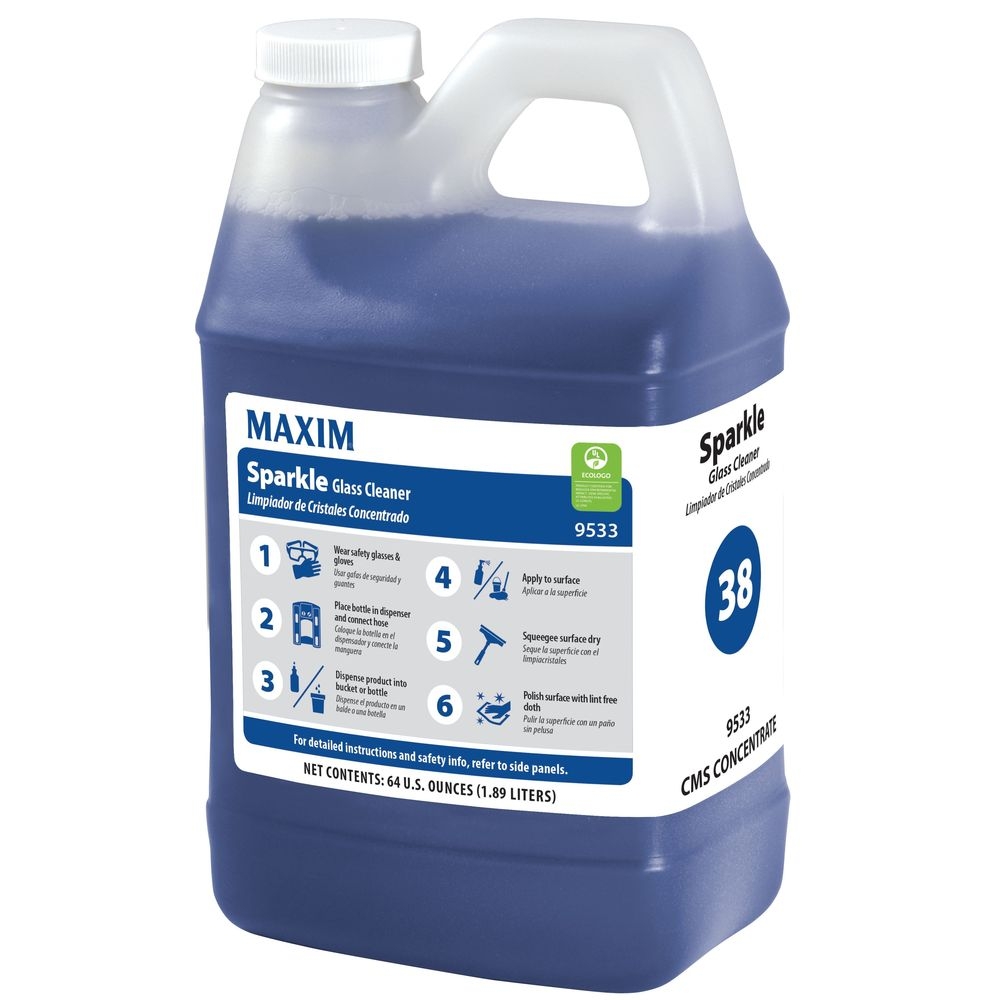 Maxim 9533 Sparkle Glass Cleaner, 64 Ounce -- 4 per case