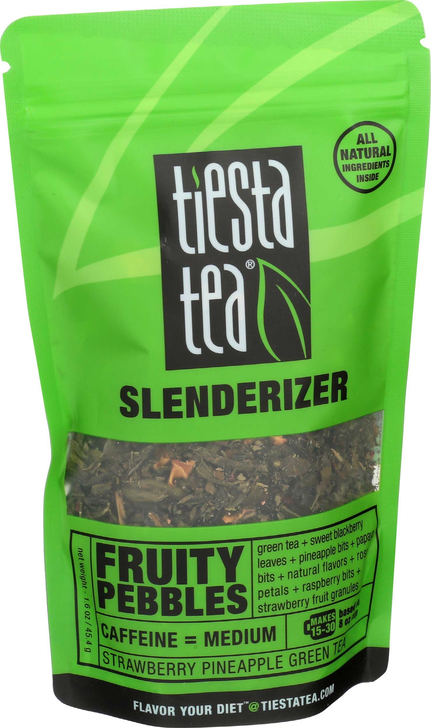Tiesta Tea Slenderizer Fruity Pebbles Green Tea, 1.6 Ounce Pouch -- 6 per case