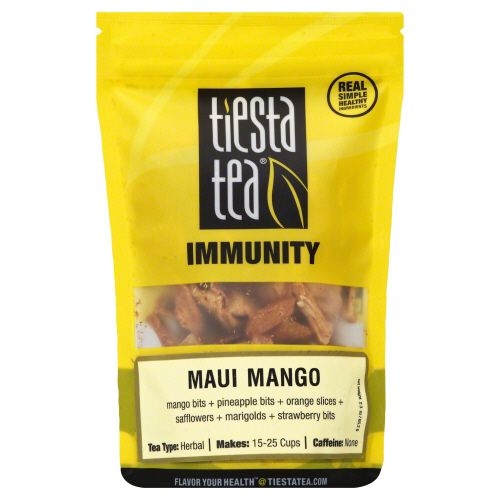Tiesta Tea Immunity Maui Mango Fruit Tea, 2.2 Ounce Pouch -- 6 per case