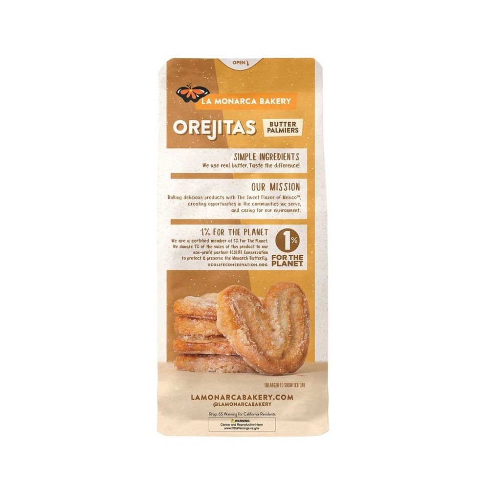 La Monarca Bakery Orejitas Cookies, 3.4 Ounce -- 8 per case