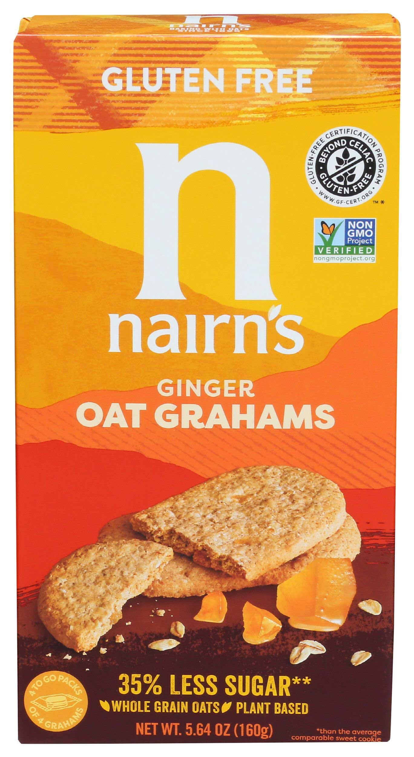Nairns Gluten Free Stem Ginger Oat Graham Cookie, 5.64 Ounce -- 6 per case