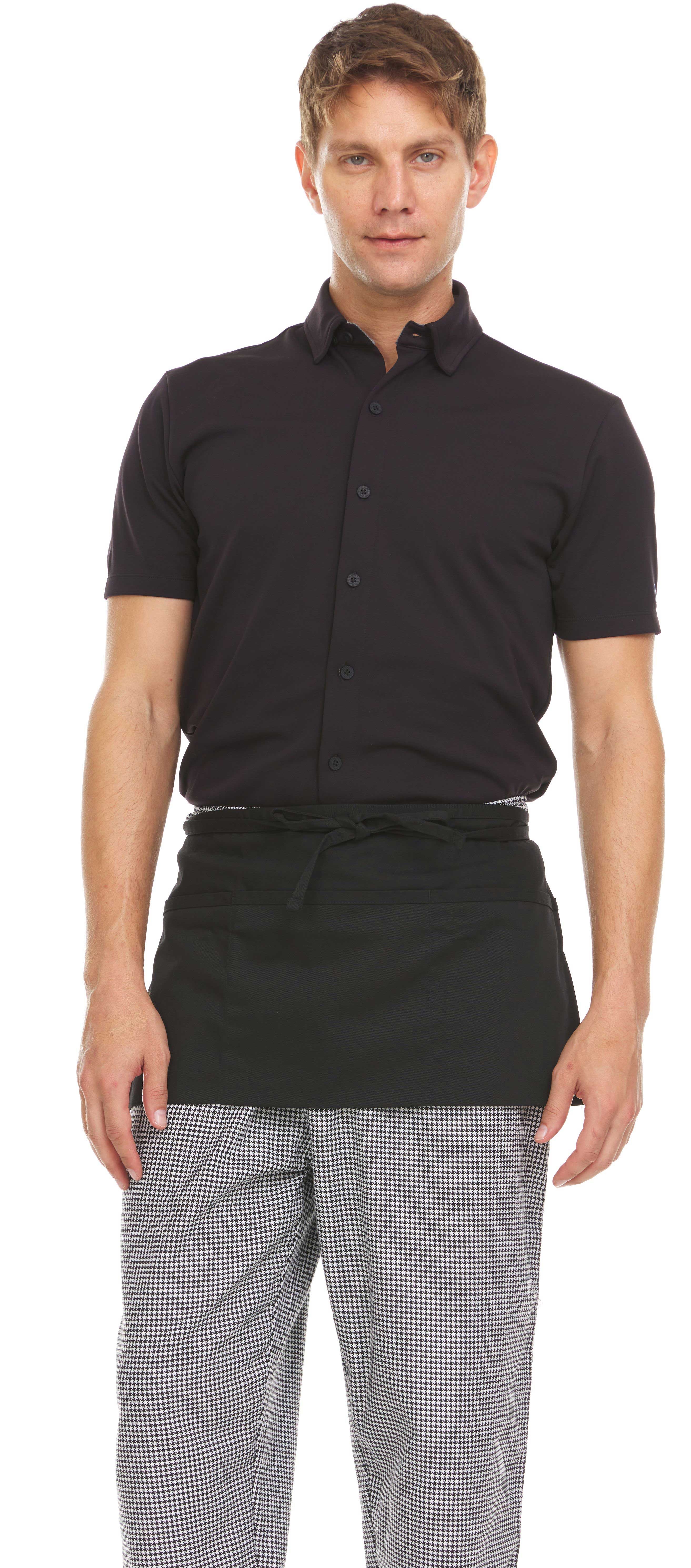 Hey Chef Black One Size 3 Pocket Waist Apron