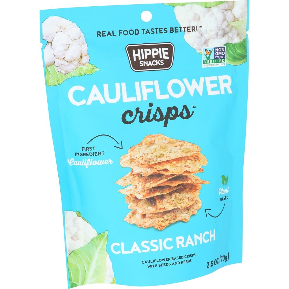 Hippie Snacks Classic Ranch Cauliflower Crisps, 2.5 Ounce -- 8 per case