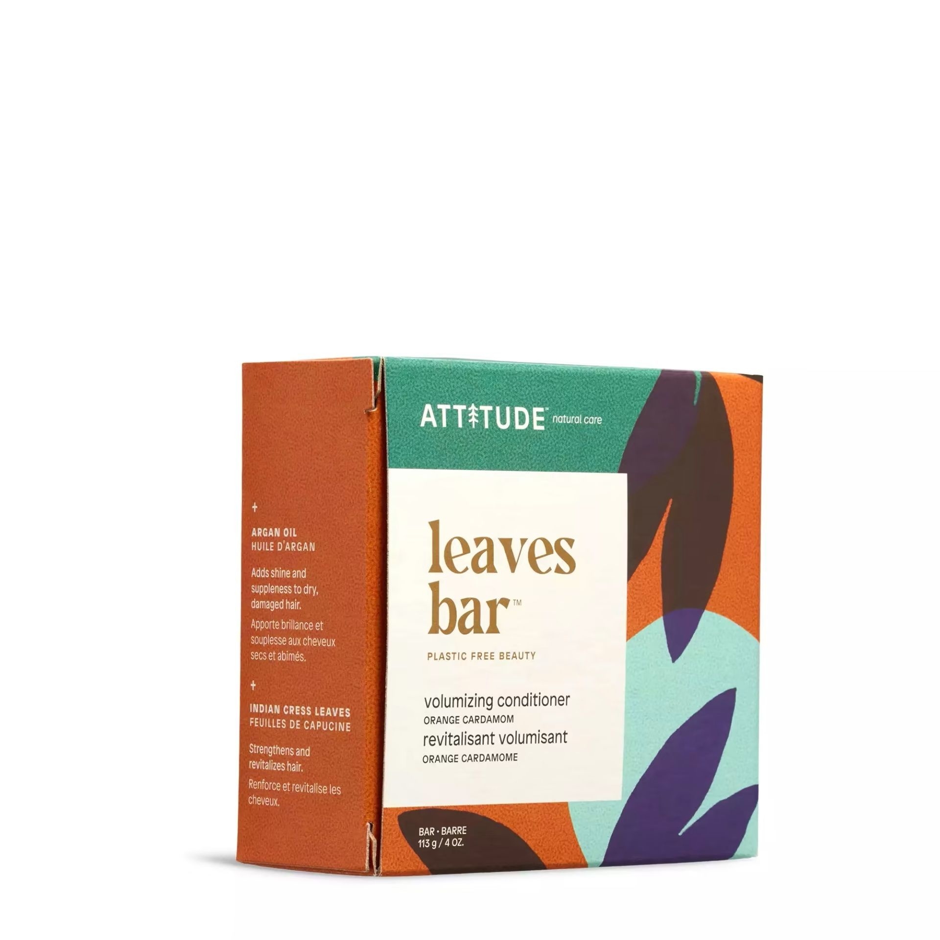 Attitude Orange Cardamom Volumizing Conditioner Bar, 4 Fluid Ounce