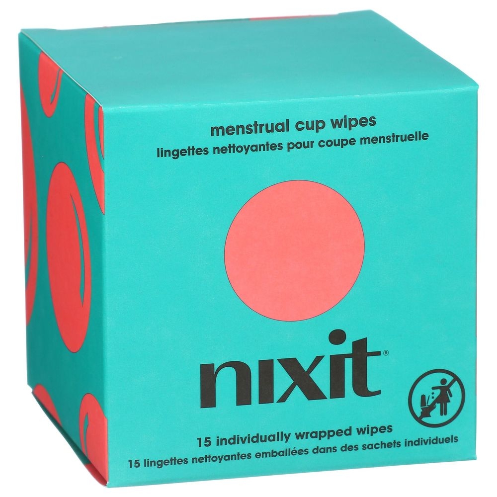 Nixit Menstrual Cup Wipes, 15 count