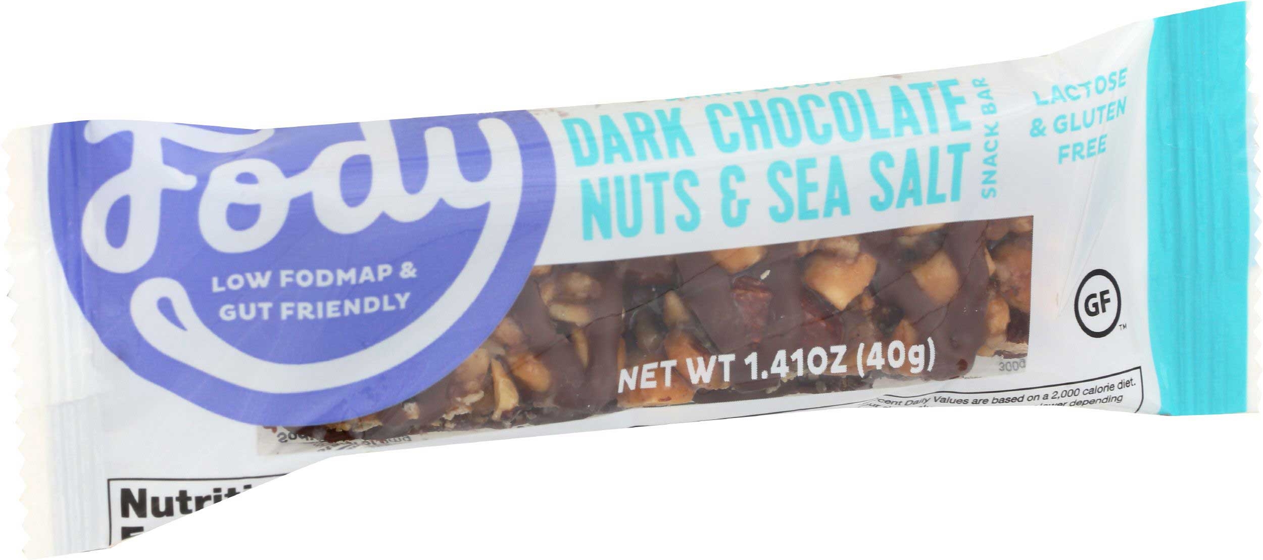Fody Dark Chocolate Nuts and Sea Salt Bar, 1.41 Ounce -- 12 per case