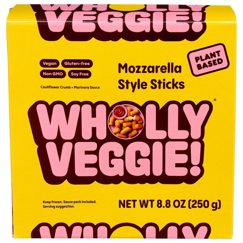 Wholly Veggie Cauliflower Crust Mozzarella Sticks, 8.8 Ounce -- 8 per case