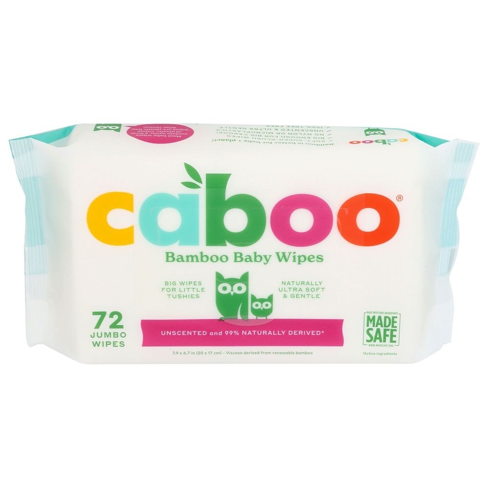 Caboo Bamboo Baby Wipes, 72 count -- 12 per case