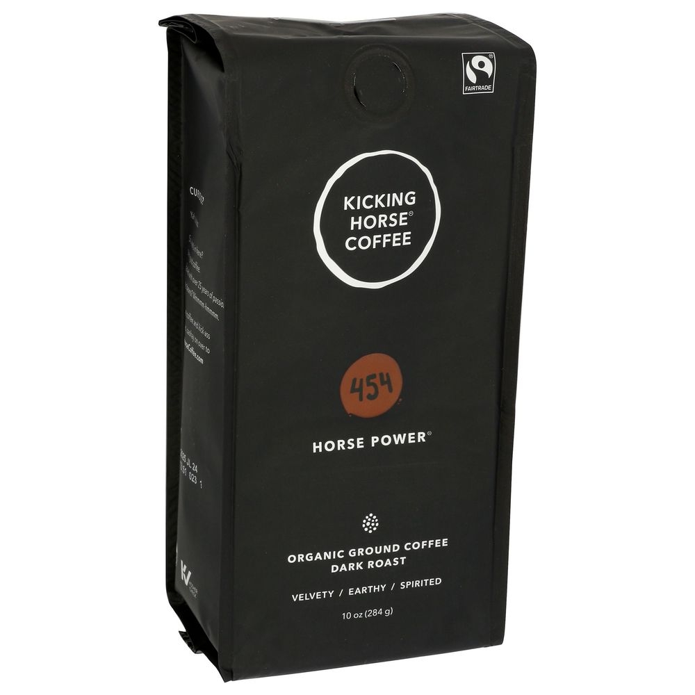 Kicking Horse 454 Horse Power Organic Dark Roast Whole Bean Coffee, 10 Ounce -- 6 per case