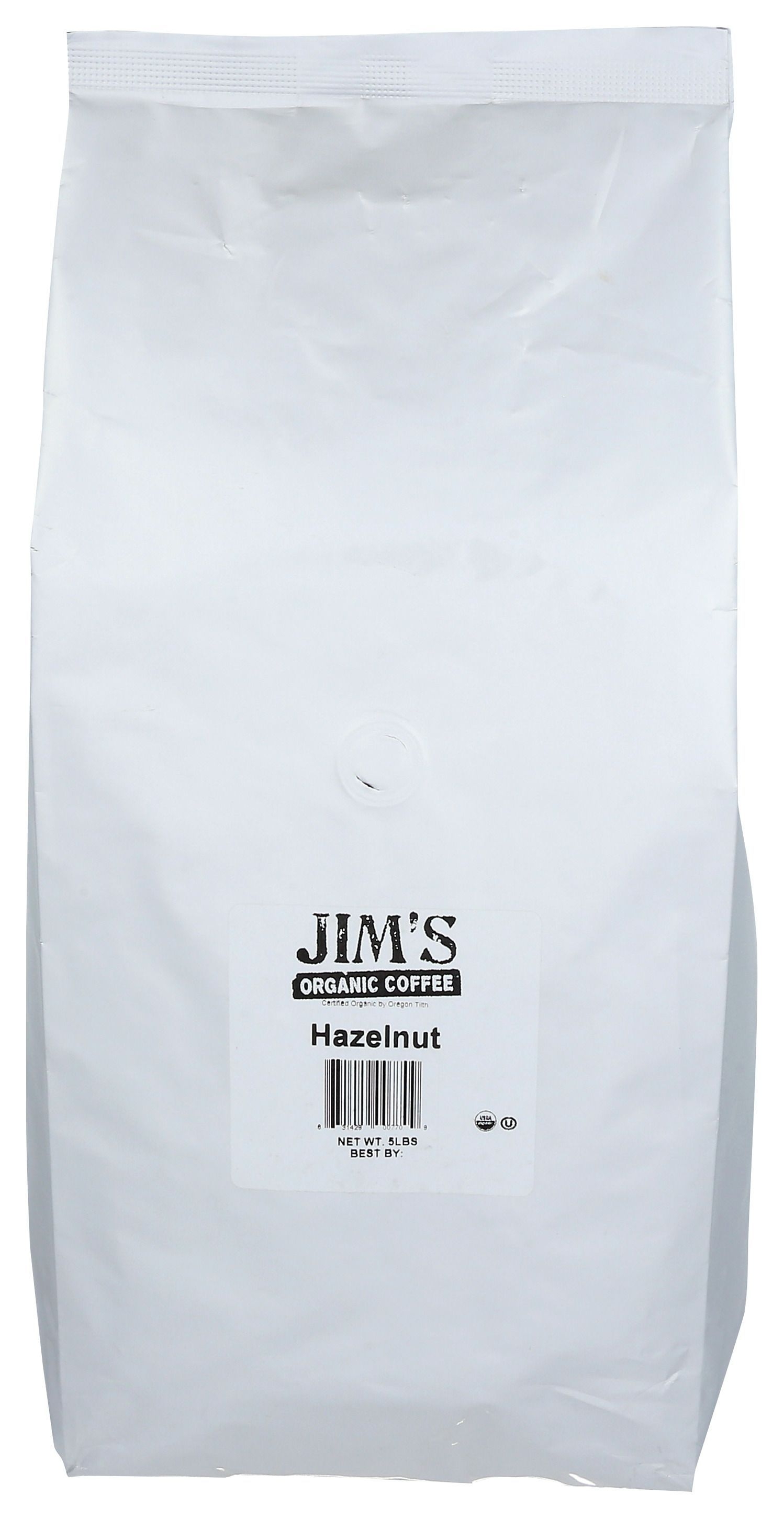 Jims Organic Coffee Hazelnut Coffee, 5 Pound