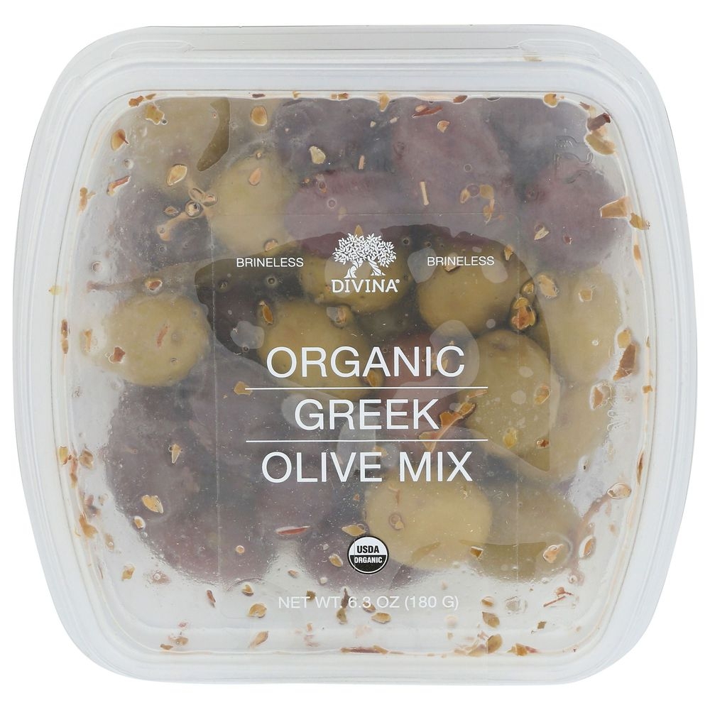 Divina Organic Greek Olive Mix, 6.3 Ounce -- 6 per case