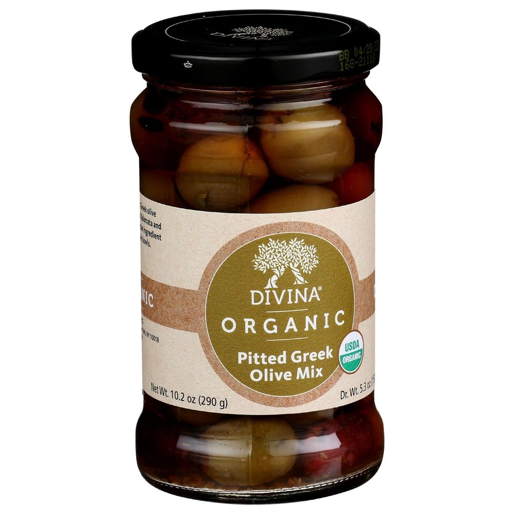 Divina Organic Pitted Greek Olive Mix, 10.2 Ounce -- 6 per case