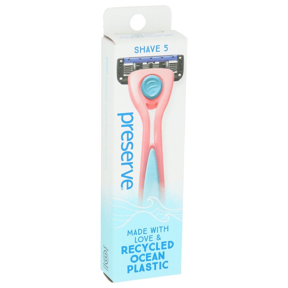Preserve Five Coral Popi Shave Razor, 1 count -- 6 per case
