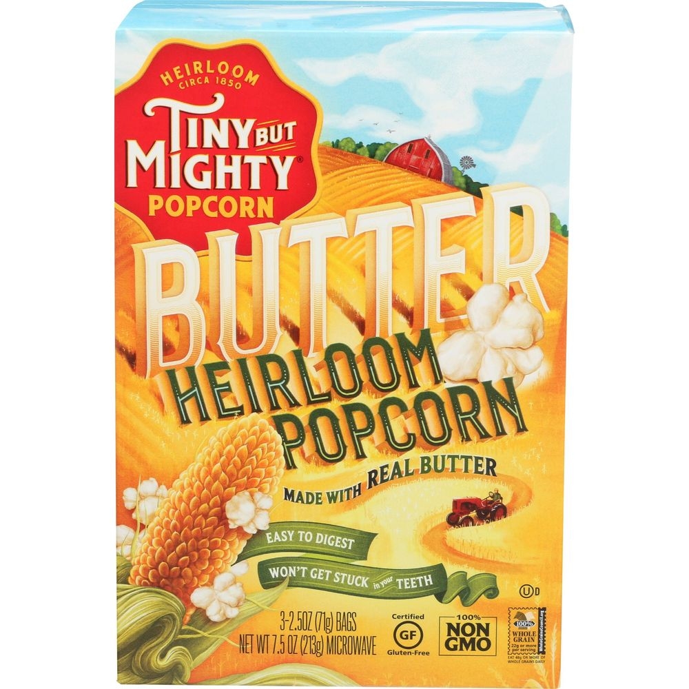 Tiny But Mighty Butter Heirloom Popcorn, 7.5 Ounce -- 8 per case