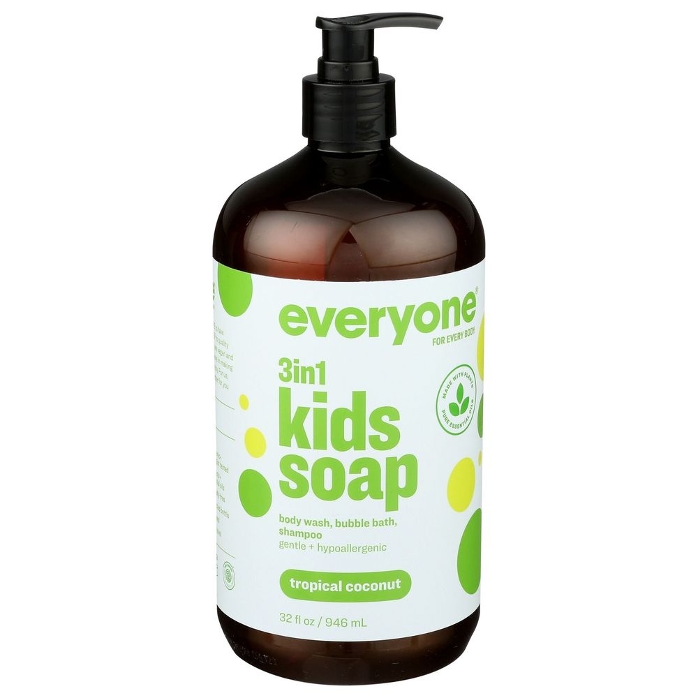 Everyone Tropical Coconut Twist Kids 3 in 1 Soap, 32 Ounce