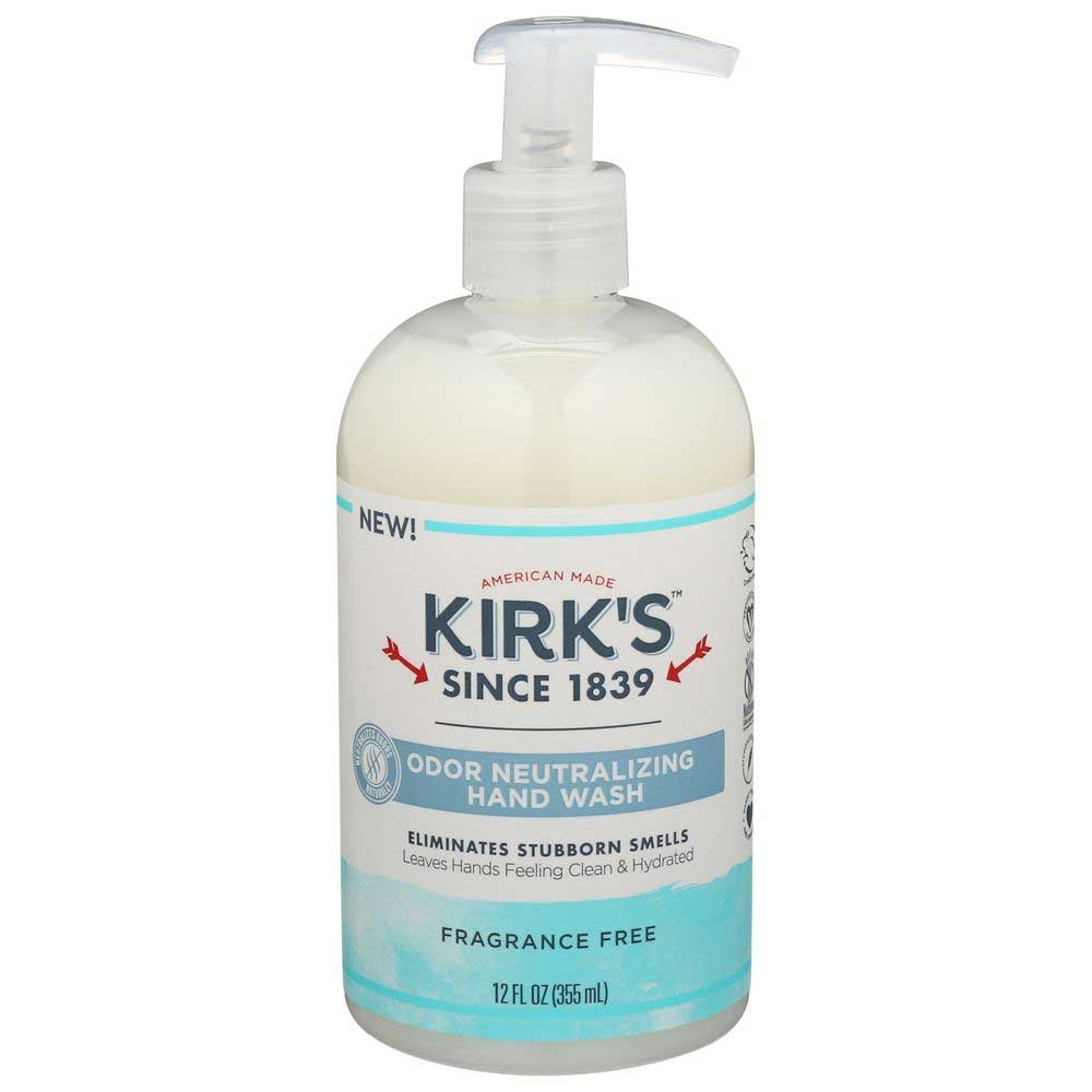 Kirks Fragrance Free Odor Neutralizing Hydrating Hand Wash, 12 Fluid Ounce