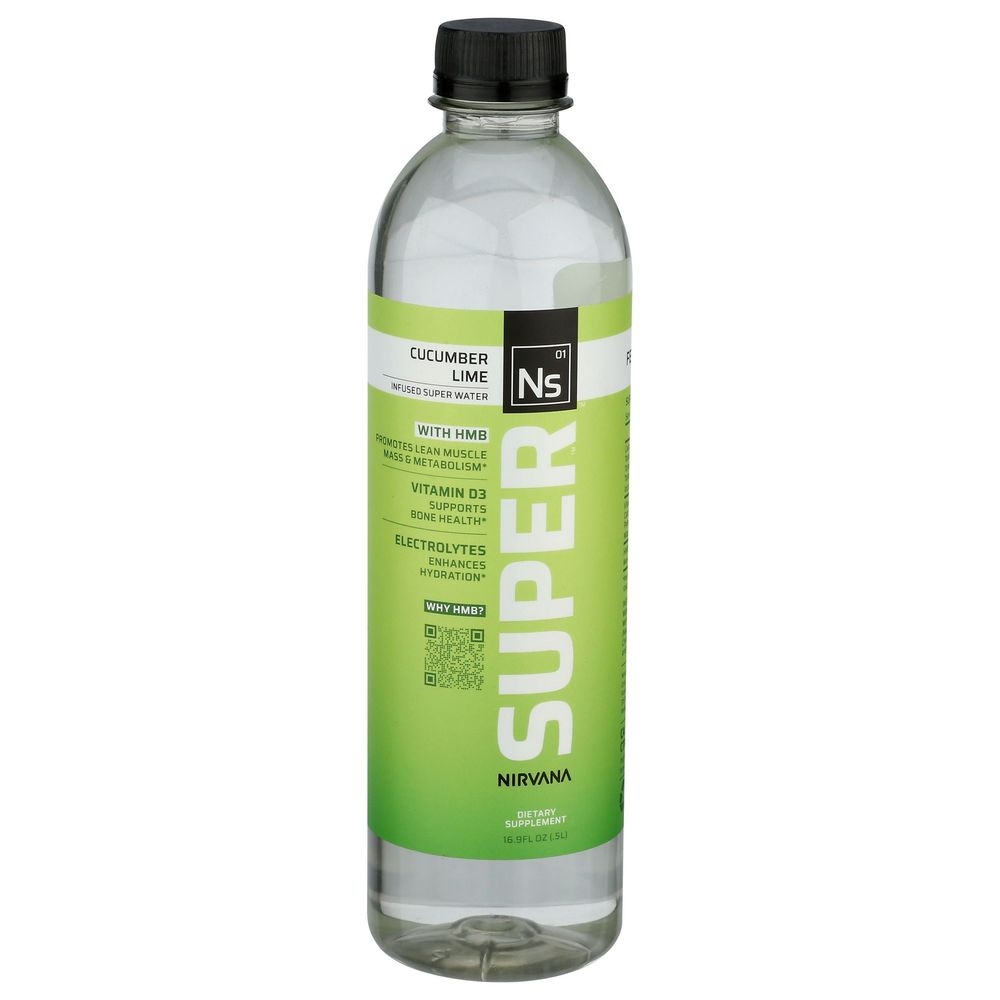 Nirvana Super Cucumber Lime Infused Super Water, 16.9 Fluid Ounce -- 12 per case