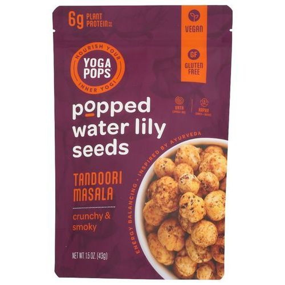 Yoga Pops Tandoori Masala Popped Water Lily Seeds, 1.5 Ounce -- 6 per case