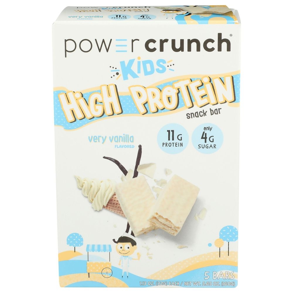 Power Crunch Kids Very Vanilla Snack Bar, 5.65 Ounce -- 6 per case