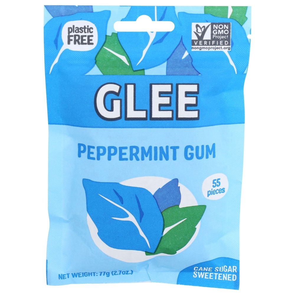 Glee Peppermint Chewing Gum, 55 count -- 6 per case