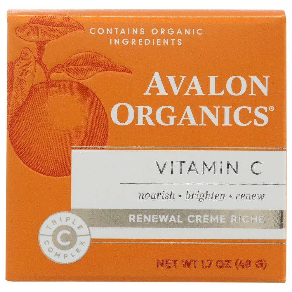 Avalon Organics Vitamin C Renewal Creme Riche for Face, 1.7 Ounce