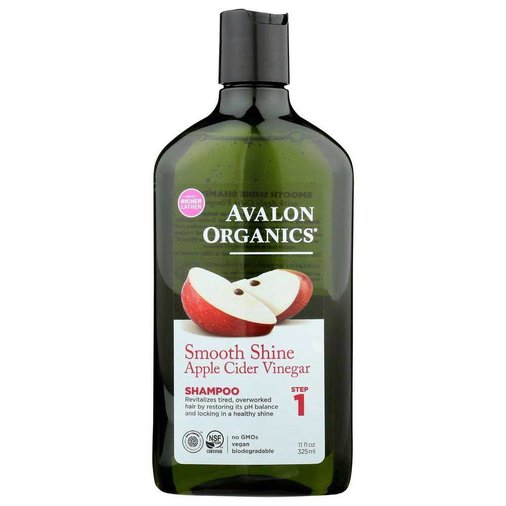 Avalon Organics Smooth Shine Apple Cider Vinegar Shampoo, 11 Fluid Ounce