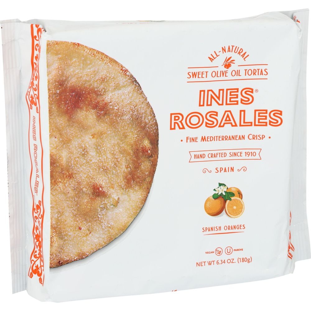 Ines Rosales Orange Sweet Olive Oil Tortas, 6.34 Ounce -- 10 per case
