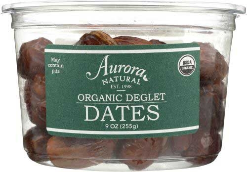 Aurora Natural Organic Deglet Pitted Dates, 9 Ounce -- 12 per case