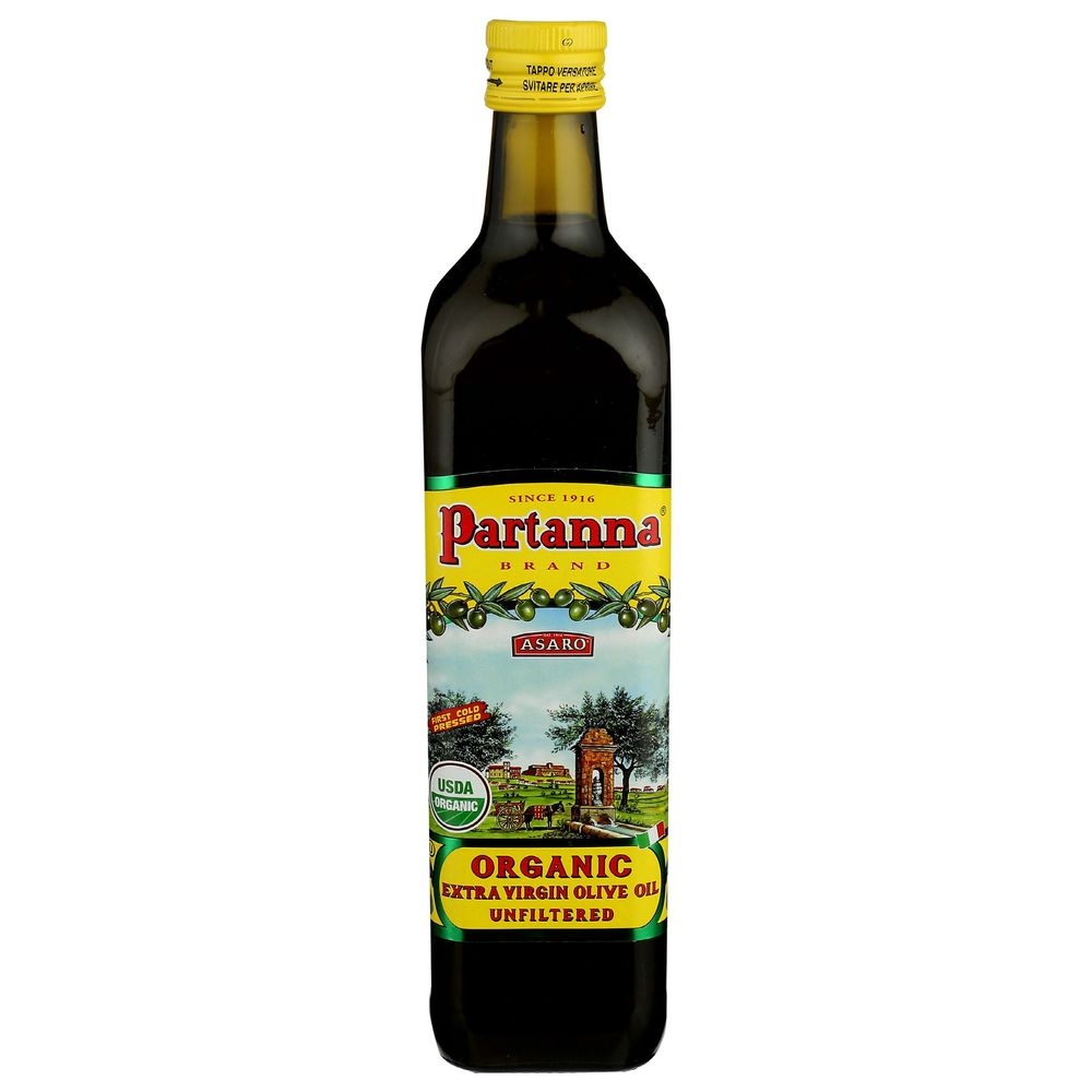 Partanna Organic Unfiltered Extra Virgin Olive Oil, 750 Milliliter -- 4 per case