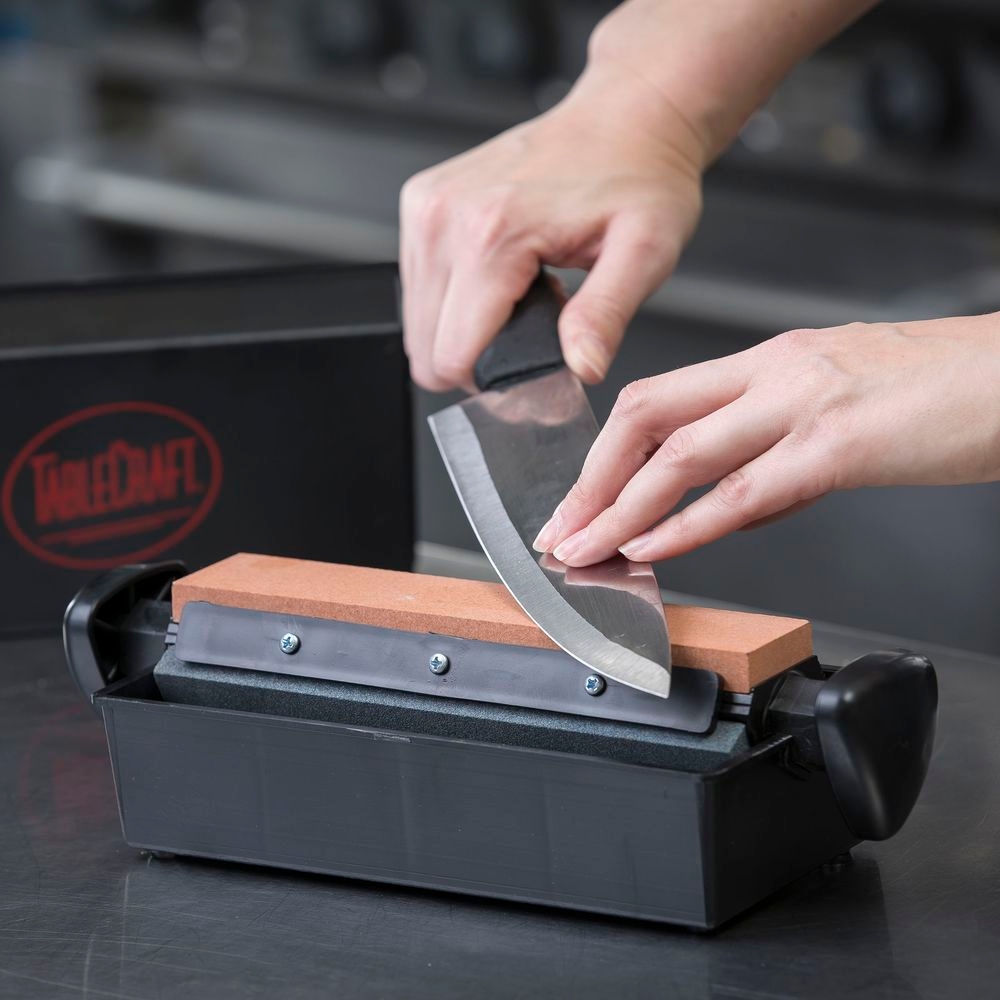 Tablecraft Silicon Carbide Black Three-Way Sharpening System, 15 x 4.875 x 4 inch