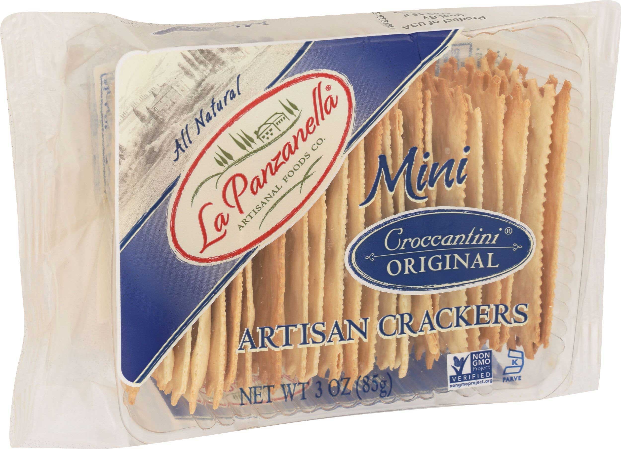 La Panzanella Croccantini Mini Original Artisan Crackers, 3 Ounce -- 12 per case