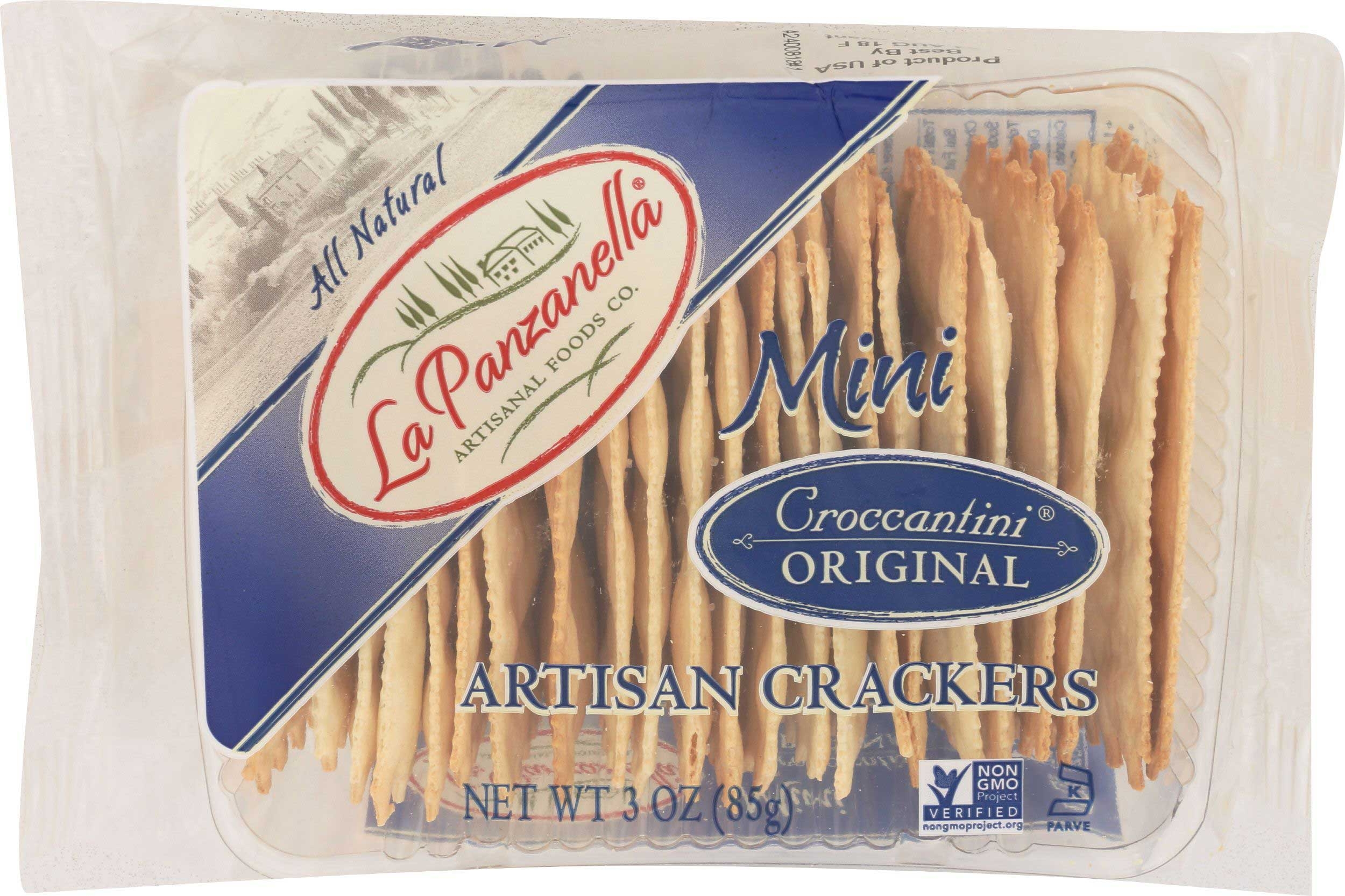 La Panzanella Croccantini Mini Original Artisan Crackers, 3 Ounce -- 12 per case
