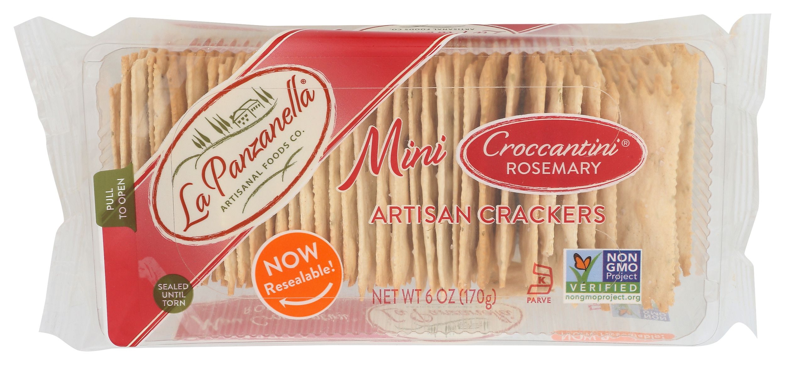 La Panzanella Croccantini Mini Rosemary Artisan Crackers, 6 Ounce -- 12 per case