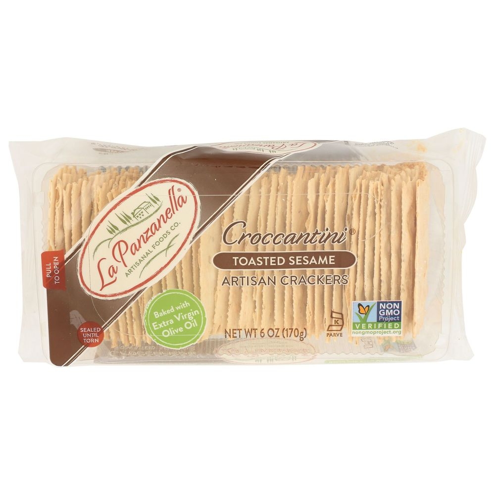 La Panzanella Croccantini Toasted Sesame Artisan Cracker, 6 Ounce -- 12 per case