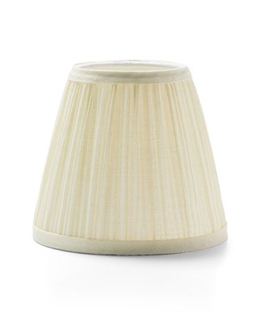 Hollowicks Ivory Pleated Fabric Shade Only, 4 1/2 inch Height.