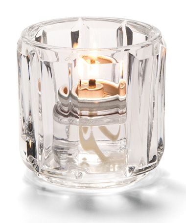 Hollowick Crystal Clear Glass Unique Tealight Lamp, 2 3/8 inch Height.