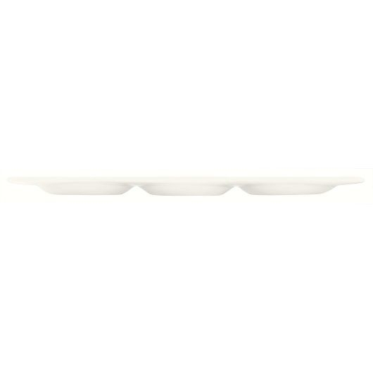 World Tableware Inc Chefs Selection Ultra Bright White 3-Well Tray -- 12 per case.