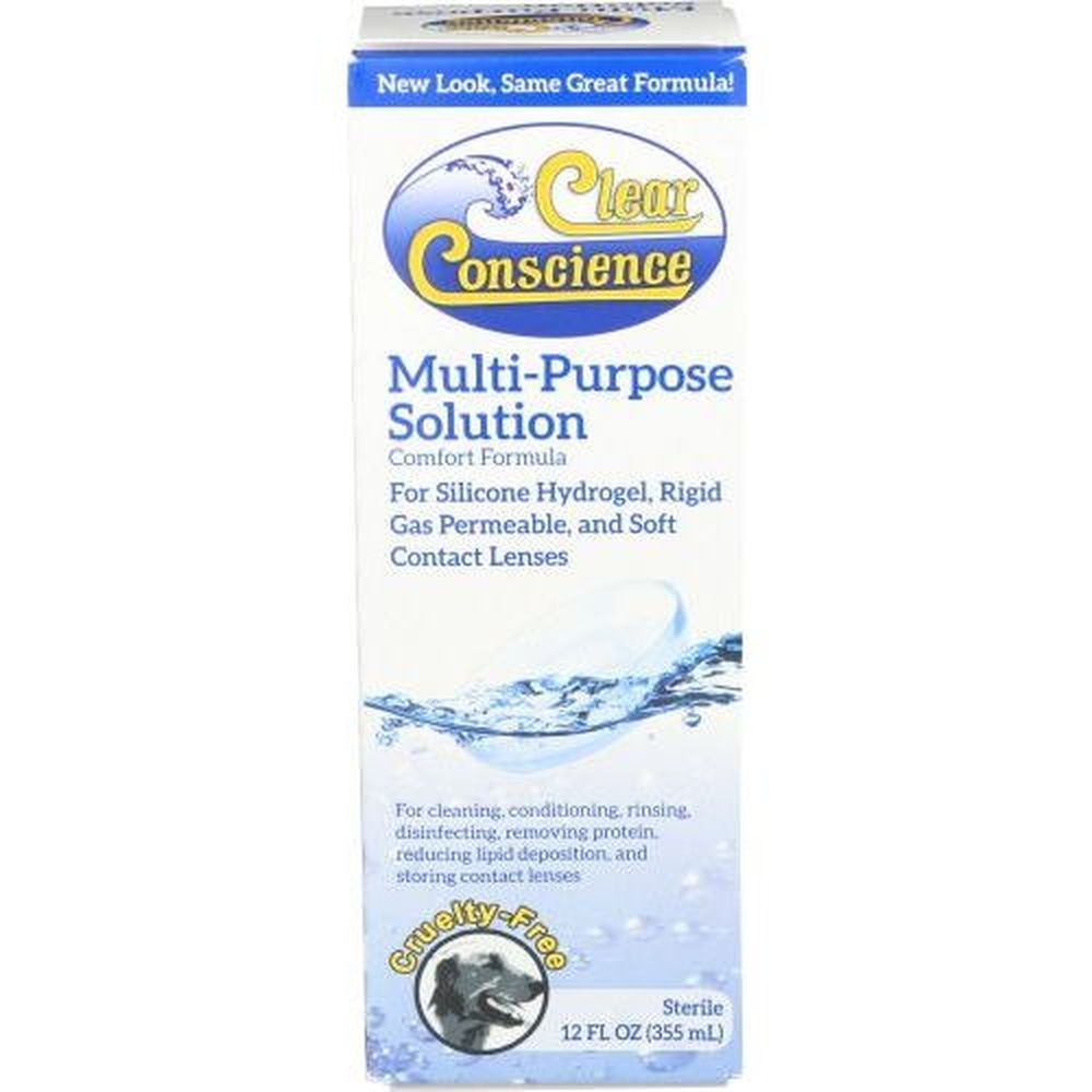 Clear Conscience Multipurpose Solution for Soft Contact Lenses, 12 Ounce -- 3 per case
