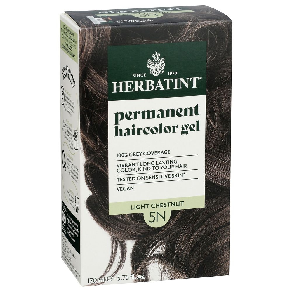 Herbatint 5N Light Chestnut Permanent Haircolor Gel, 5.75 Ounce -- 3 per case