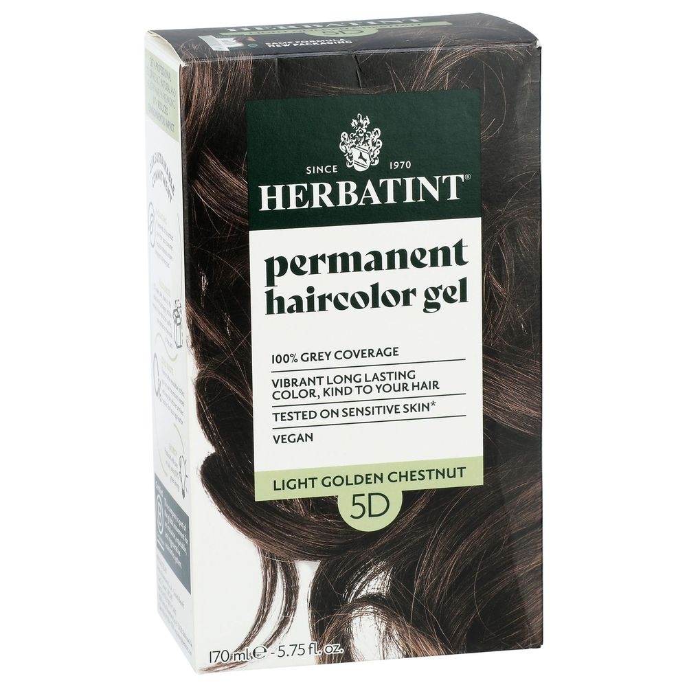 Herbatint 5D Light Golden Chestnut Permanent Haircolor Gel, 5.75 Ounce -- 3 per case