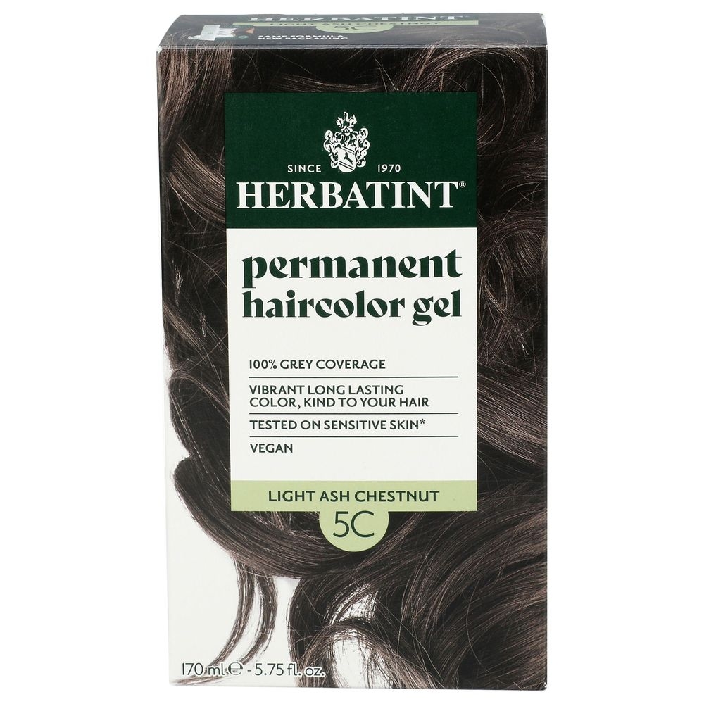 Herbatint 5C Light Ash Chestnut Permanent Haircolor Gel, 5.75 Fluid Ounce -- 3 per case