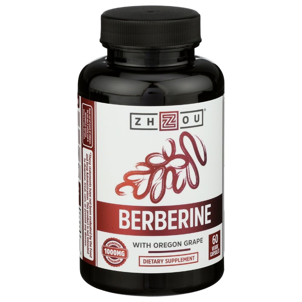 Zhou Berberine with Oregon Grape Veggie Capsules, 60 count